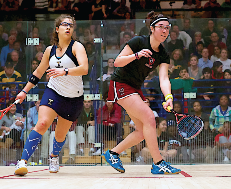In the 2009 World Junior Championships, Egypt's Kanzy El Defrawy (L) beat American Amanda Sobhy in the fourth round. In college squash, Sobhy has yet to drop a match in her two years at Harvard. And the Individual finals was no exception.