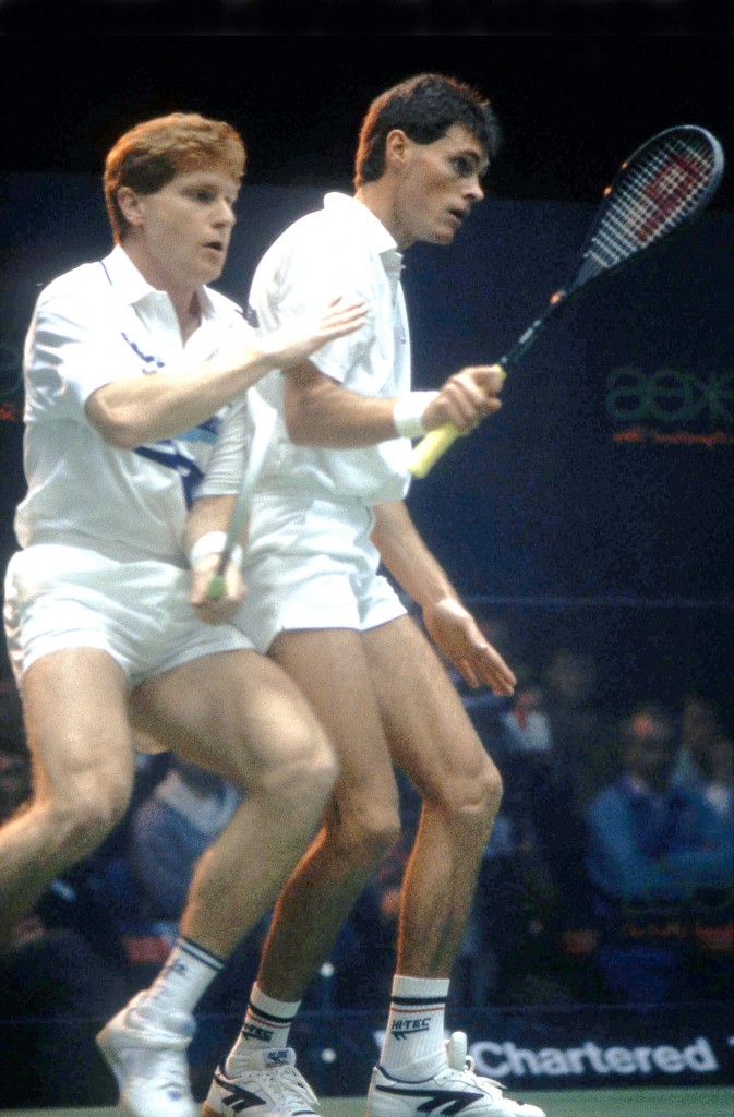 Fellow Aussie, Chris Dittmar (L), eliminated Rodney Martin from the World open in the 1987 semifinals and the 1988 quarterfinals. But Martin avenged those losses in the 1991 semis by escaping with a narrow 3-1 margin of victory.