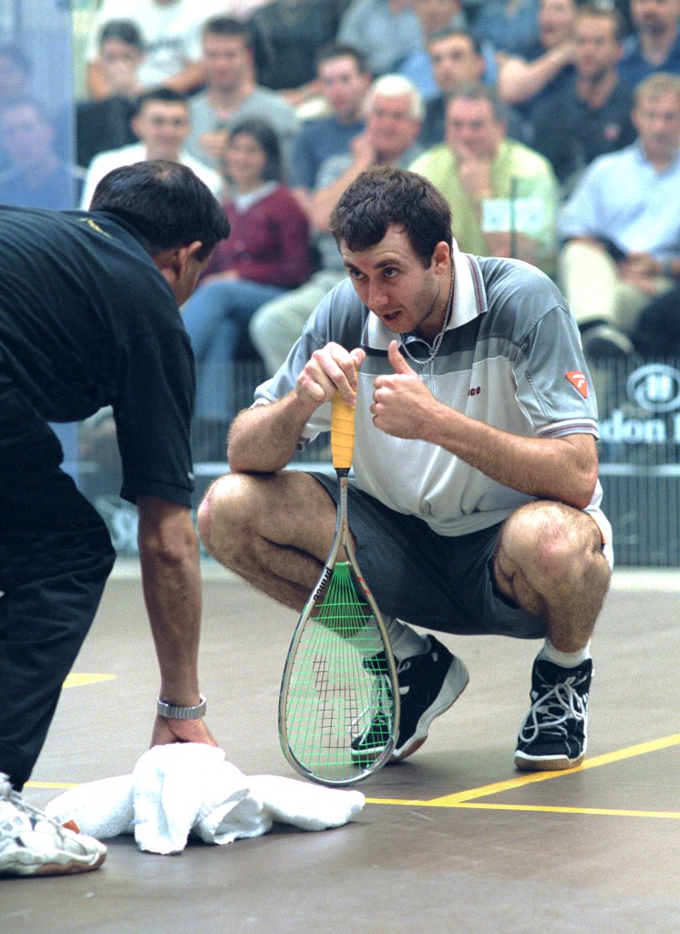 White is well known for his light-hearted nature, even when tournament support staff is drying off the court (as with the “thumbs up” at the 2002 Super Series Finals). White was a fan favorite throughout his career.