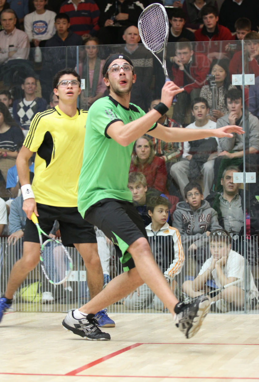 In the 2011 Boys U17, Egypt’s Seif Abou El Einen (in green) succeeded in taking his tournament a step further than 2010 when he lost a semifinal to the eventual winner. This time around, El Einen was the top seed and dropped just a single game (in the semis), including a three-game final over the 2010 U15 champion, Diego Elias (in yellow) of Peru. 
