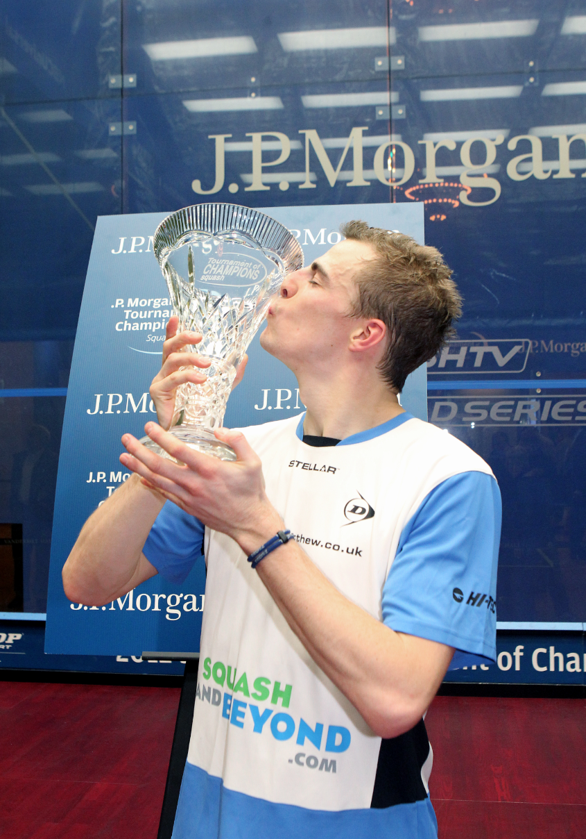 Nick Matthew kissed the trophy for the first time in four finals at the ToC.