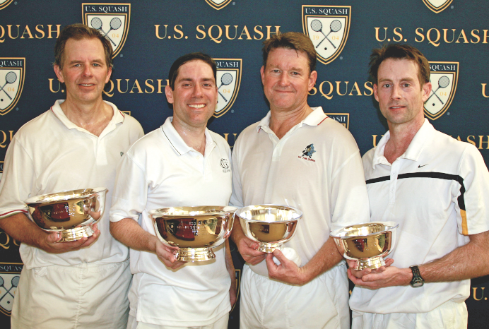 While (L-R) the third seeded James Heldring and Eric Vlcek took down the No. 4 seeds, Eben Hardie and Bill Villari, 3-1, in the Open final. The teams knocked off the No. 2 and 1 seeds (respectively) in straight-game semis.