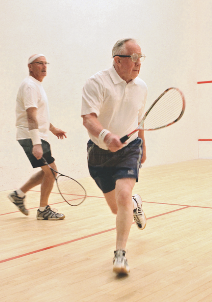  In 2011, Alastair Gowan lost in the Men’s 75+ final, but this year he defeated Paul Segal in four games to win his first U.S. Masters championship.