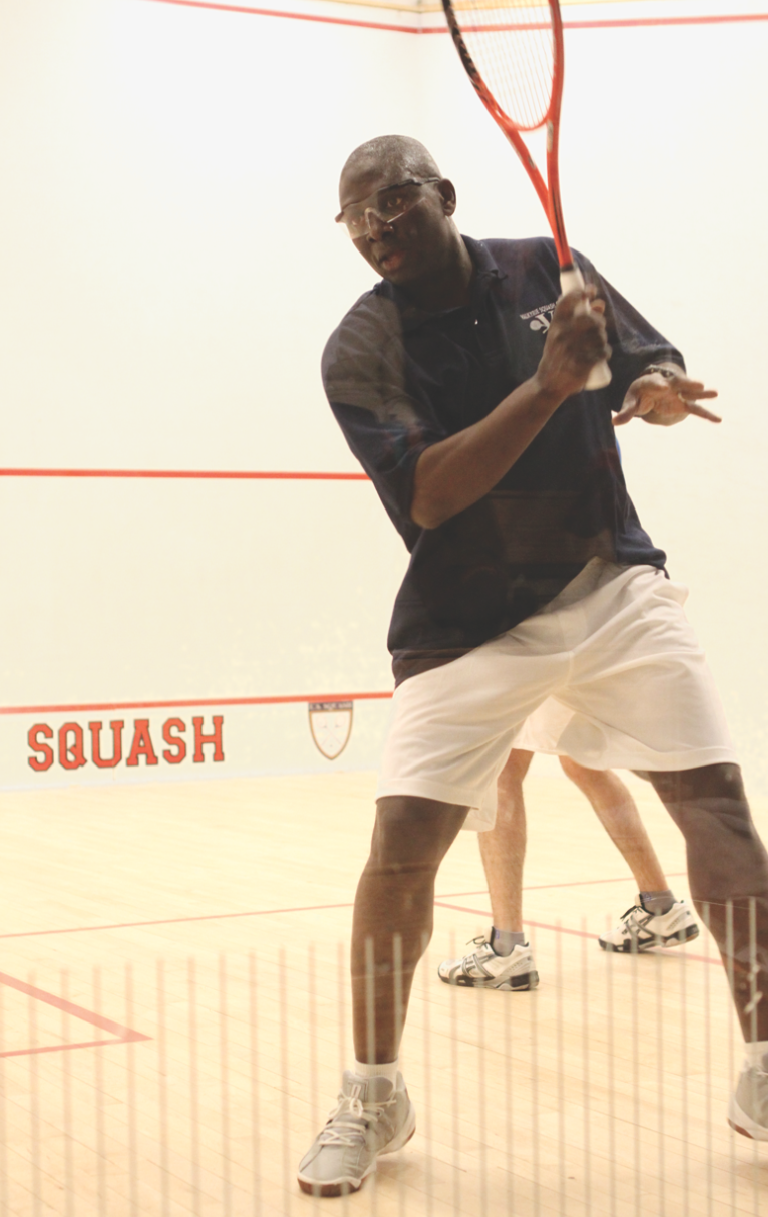 Top-seeded Francis Odeh needed  five games in the final to win the Men’s 40+. After jumping out to a two-game lead, Jahangir Naseem leveled the match but was unable to finish it off, falling 11-7 in the fifth.