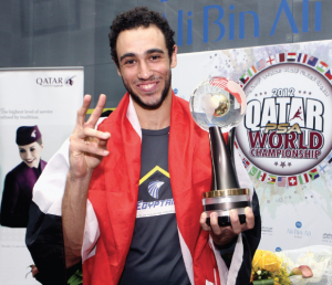 Fifth-seeded Ramy Ashour captured his second World Open title in Doha, Qatar, by putting an end to the stunning performance of his Egyptian country-man, Mohamed El Shorbagy, in a 90-minute five-game final. For Ashour, it was his first trip to a World Open final since 2009, when he lost to Amr Shabana. In each of the last two years, Ashour has been forced to retire in early rounds due to injury. But after spending several months working with sports medicine professionals in Doha, Ashour's body has been holding up under the pressure of making deep runs in major events.
