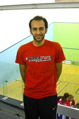 Marwan Elshorbagy, current world No. 21 and the University of West of England No. 2.  Elshorbagy has won five consecutive BUCS individual titles.