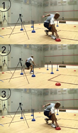 The agility cone or compass test does exactly what it sounds like—tests an athlete’s agility, or their ability to rapidly change direction at speed.