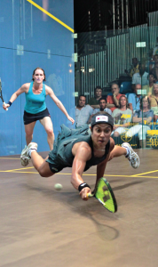 World No. 1 Nicol David (R), will be looking for her record sixth World Open title. The only blip on her dominance of the event since first winning in 2005 came in a stunning upset by Shelley Kitchen in Spain (2007) when she lost in the second round.