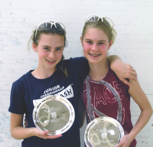 Girls' U13 winners Morgan Steelman and Sawyer Chilton.