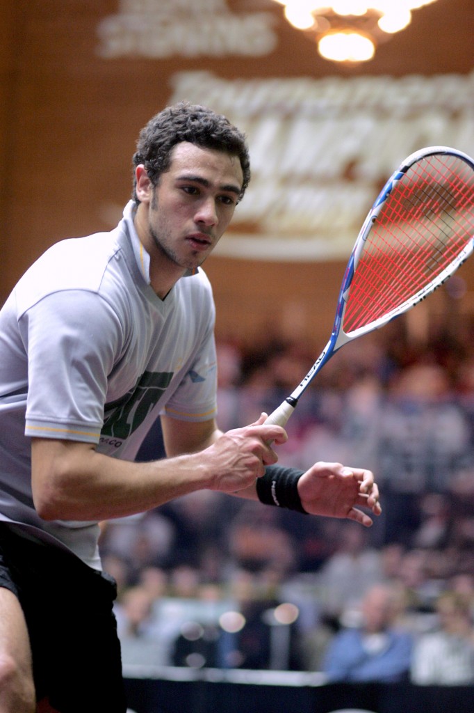 As the fastest rising star in recent memory, Ramy Ashour has done an Arnold Palmer by getting into the design business...sort of. After joining Head a little over a year ago, Ashour struggled to get comfortable with his newly chosen sticks. So he helped modify the 125g with a smaller handle, tapered throat and tighter string pattern. Already a master of control, Ashour was nearly flawless in his three-game thrashing of Willstrop in the final.
