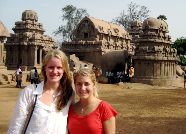 One sightseeing excursion included a visit to the Stone Carvings in Mamallapuram where Cerullo and Libby Eyre enjoyed the day.