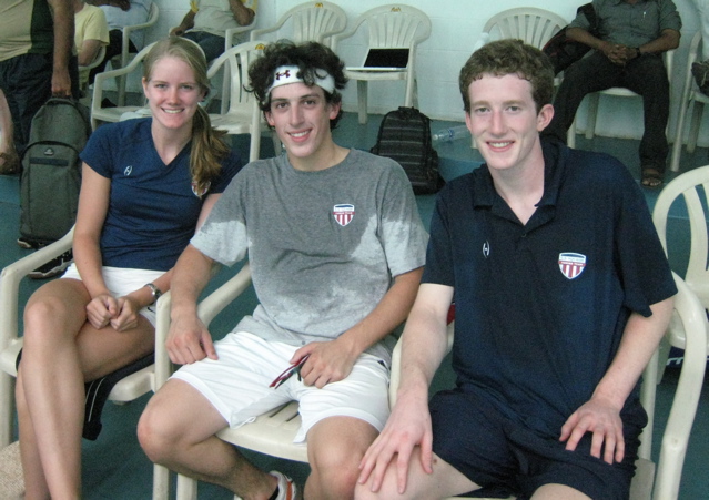Julie Cerullo showed her support of two American juniors—Zeke Scherl and Todd Harrity—who made the trip for the Boy’s Individual Championship (the first time a boys event was played alongside the girls championship). 