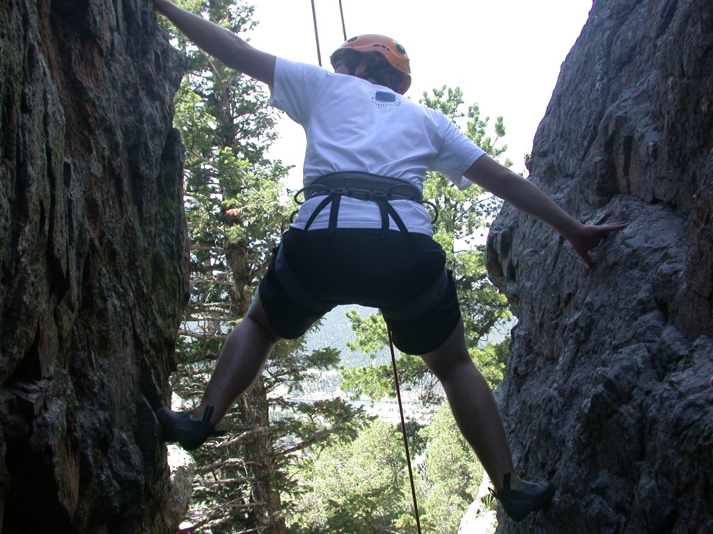 OFF-COURT TRAINING Camp Director Leedale-Brown wanted to make sure that the campers were exposed to a variety of training methods, including (from left) rock climbing (Cecala), mountain biking (Blackiston), and yoga (McGuinness and Abrams).