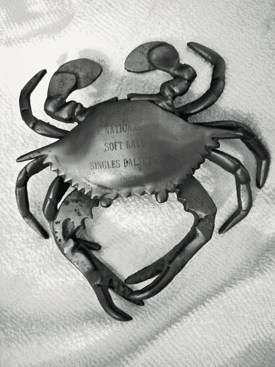 True to the Baltimore delicacy, the 1983 tournament gifts were replicas of the soft-shell crab.