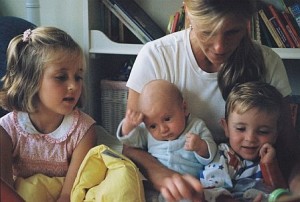 Mary Belknap McKee with her three children.