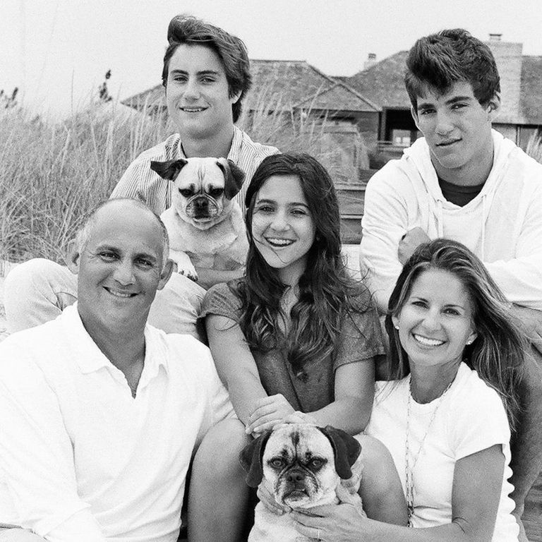 (left to right) David Ganek with his family, Harrison, Zoe, Danielle and Nicholas along with their dogs, Felix and Oscar.