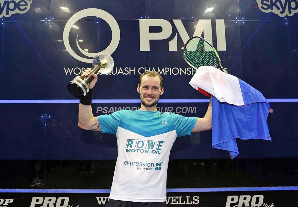 Gaultier, at age thirty-two, became the oldest player in squash history to win the World Championship for the first time. 